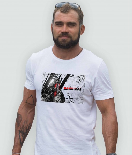 Мъжка тениска с щампа Арт Samurai warrior Two - TShirtArtShop.com